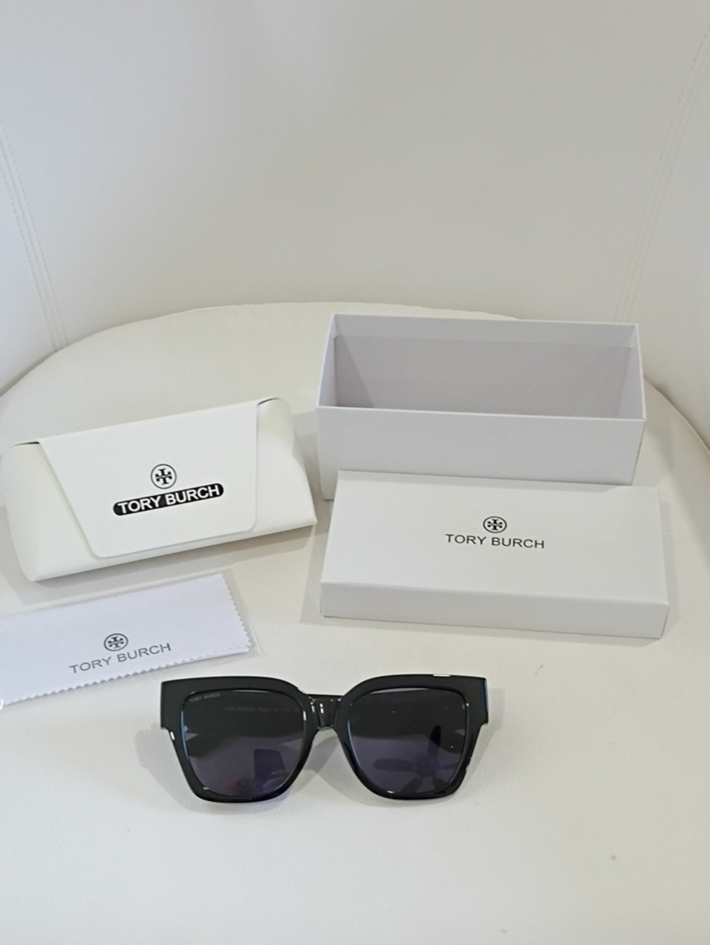 Tory Burch Black Oversized Square Sunglasses